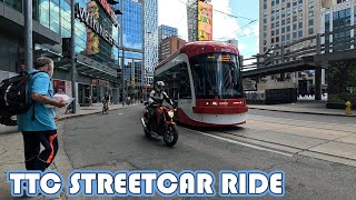 TTC 505 Streetcar Ride from Dundas Station to Spadina [upl. by Austina110]