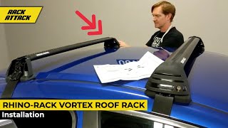 RhinoRack Vortex Aero Base Roof Rack For Bare Roof Overview  Install [upl. by Allisan]