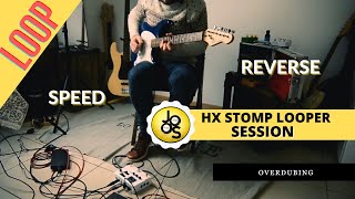 Line 6 HX Stomp LOOPER is fun   Changing presets  Speed amp Reverse [upl. by Tryck]