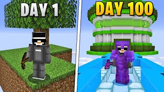 I Survived 100 Days in Minecraft SKY BLOCK… [upl. by Ecyaj]