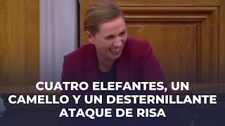 El desternillante ataque de risa de la primera ministra danesa [upl. by Miahc]