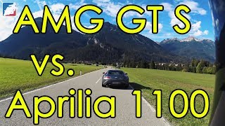 Namlostal  Aprilia Tuono V4 1100 Factory vs Mercedes AMG GT S [upl. by Noreg]