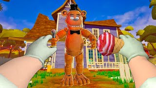 Funny Hello Neighbor VS Fnaf  Funny Neighbor And Freddy FIGCH [upl. by Ebaj]