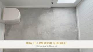 HOW TO DIY Limewash Concrete [upl. by Rovaert]