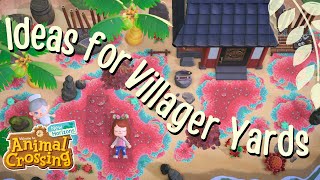 How to Decorate Villager Yards  15 Ideas  animal crossing new horizons [upl. by Marsland]