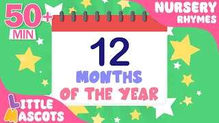 Months Of The Year  ABC Song  more Little Mascots Nursery Rhymes amp Kids Songs [upl. by Claudelle]