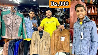 Leather🧥Jacket Market in Hyderabad Pure leather jacket Cheapest Price market  Os Random Vlogs [upl. by Ailemaj]