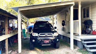 How To BUILD a LEANTO CARPORT  12x20 Covered Shelter  Minimalist Design [upl. by Goles41]