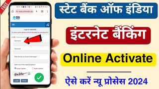 SBI Internet Banking Registration Online 2024  State Bank Of India Activate Internet Banking [upl. by Aphra]