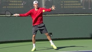 Bernard Tomic Forehand In Super Slow Motion  Indian Wells 2013  BNP Paribas Open [upl. by Aivitnahs]