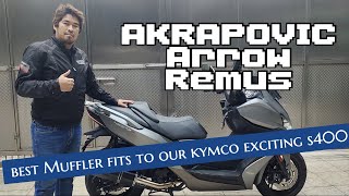 Sound check  Kymco exciting s400 Muffler Base na base ang tunog [upl. by Sevy]