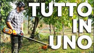 Decespugliatore Multifunzione HUSQVARNA a batteria Funziona [upl. by Leahcimnoj]