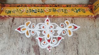 Navaratri special rangoli design  Easy rangoli design tutorial for beginners  Neelam Sanjana [upl. by Eronaele]