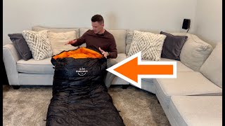 Review and Demo of 10°F 0°F Goose Down Sleeping Bag for Adults800 Fill PowerUltralight Wearable 4 [upl. by Tommie]