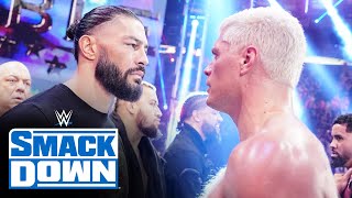 Roman Reigns comes facetoface with Cody Rhodes SmackDown highlights Oct 13 2023 [upl. by Ahael]