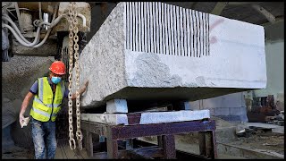 Marble Flooring Production Process Amazing Cutting Process [upl. by Anamuj]