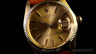 Rolex Oyster Perpetual Date Ref 1503 circa 1970  Watch Shop [upl. by Aicilaf605]