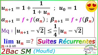 Les Suites Numériques  Les Suites Récurrentes  2 Bac SM  Exercice 26 [upl. by Beane]