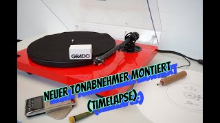 Grado Prestige Black 3 auf einem Music Hall mmf 22 LE Timelapse [upl. by Imnubulo596]