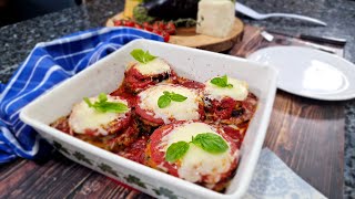 Circular Eggplant Parmigiana for Easy Serving [upl. by Ynnad]