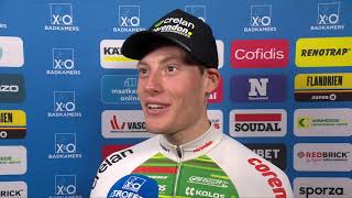 Reactie Joran Wyseure na zijn Soudal Krawatencross [upl. by Grindle679]