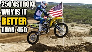 Why I prefer 250 4 stroke over 450  MX track riding [upl. by Cummings]