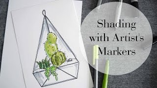 Shading with Markers Beginner Level Tips  Tricks [upl. by Ayhay]