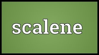 Scalene Meaning [upl. by Yrocal]