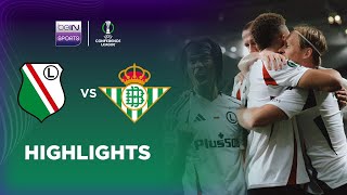 Legia Warszawa 10 Real Betis  Conference League 2425 Match Highlights [upl. by Sitra]