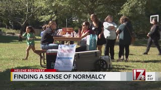 NC Helene survivors attend family picnic in Chapel Hill [upl. by Baalbeer]