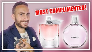 Top 10 MOST COMPLIMENTED Womens Perfumes From 10 DIFFERENT BRANDS [upl. by Sedlik]