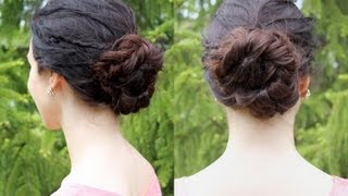 Tutoriel coiffure  chignon tressé pour lété [upl. by Nyra]