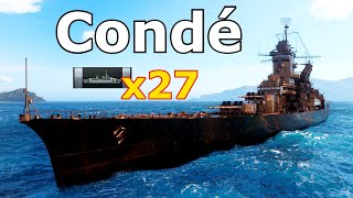 World of WarShips Condé  6 Kills 309K Damage [upl. by Anikes]