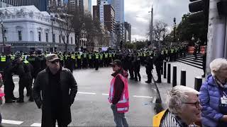 Police movements at Women Will Speak event in Melbourne Auditing Australia video footage [upl. by Erbe426]