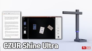 CZUR Shine Ultra 북 스캐너 다중 스캔 워드엑셀로 내보내기 페이지 넘김 자동 스캔 좋은데 [upl. by Eidok]