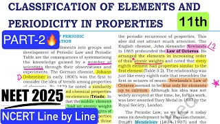 Periodic Properties NCERT Line by Line for NEET 2025 Part2 neet2025 ncerthighlights class11 [upl. by Asamot]