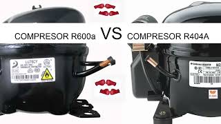 What are the differences between the R404A compressor and compressors using R600a [upl. by Broddie]