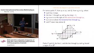 Joseph Bonin Deltamatroids as subsystems of sequences of Higgs lifts [upl. by Laekcim]