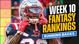 Week 10 Fantasy Football Rankings amp Tiers  Running Backs StartSit Lineup Advice 2024 [upl. by Aihsakal]