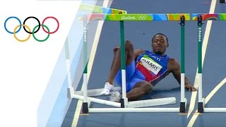 Julmis falls in hurdles and finishes the race [upl. by Anavoj]