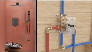 How to Install Bostingner Shower System  BST Shower Faucet Set Installation Guide  Push Button [upl. by Couhp438]