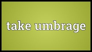 Take umbrage Meaning [upl. by Llertnov]