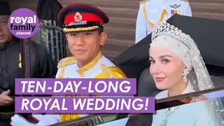 The Prince of Bruneis Amazing TenDayLong Wedding [upl. by Eibbor148]