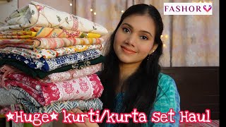 Huge summer friendly Designer kurtikurta set HaulFashor kurti Haul my dream project [upl. by Leribag]