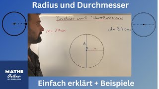 Radius und Durchmesser  einfach erklärt [upl. by Nalced427]