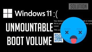 4 Ways Unmountable Boot Volume Windows 1110 Fixed✅ How to Fix Unmountable Boot Volume Error 2024 [upl. by Vale]