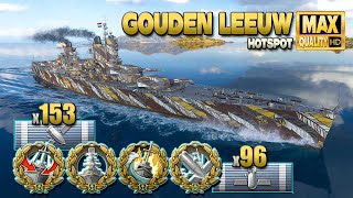 Cruiser quotGouden Leeuwquot on map Hotspot  World of Warships [upl. by Ihtak]