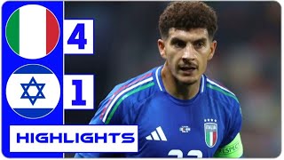 Italy vs Israel 41 All Goals  Extended Highlights [upl. by Kobi]