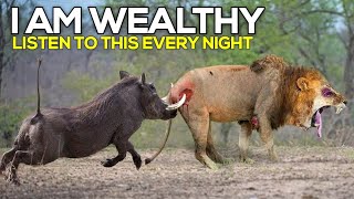 quotI AM WEALTHYquot Money Affirmations For Success Health amp Wealth  LISTEN TO THIS EVERY NIGHT WARTHOG [upl. by Combes]