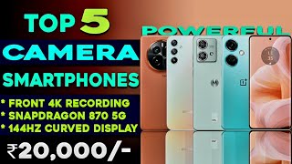 Snapdragon 870 5G  Top 5 Best Camera Phone Under 20000 in 2024  Best 5G Smartphones Under 20000 [upl. by Norrahc]